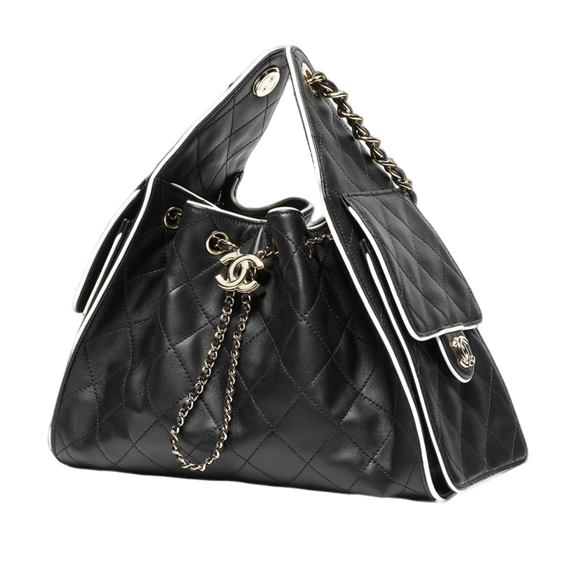 Chanel 25 Small Handbag Black White2 - www.kickbulk.cc