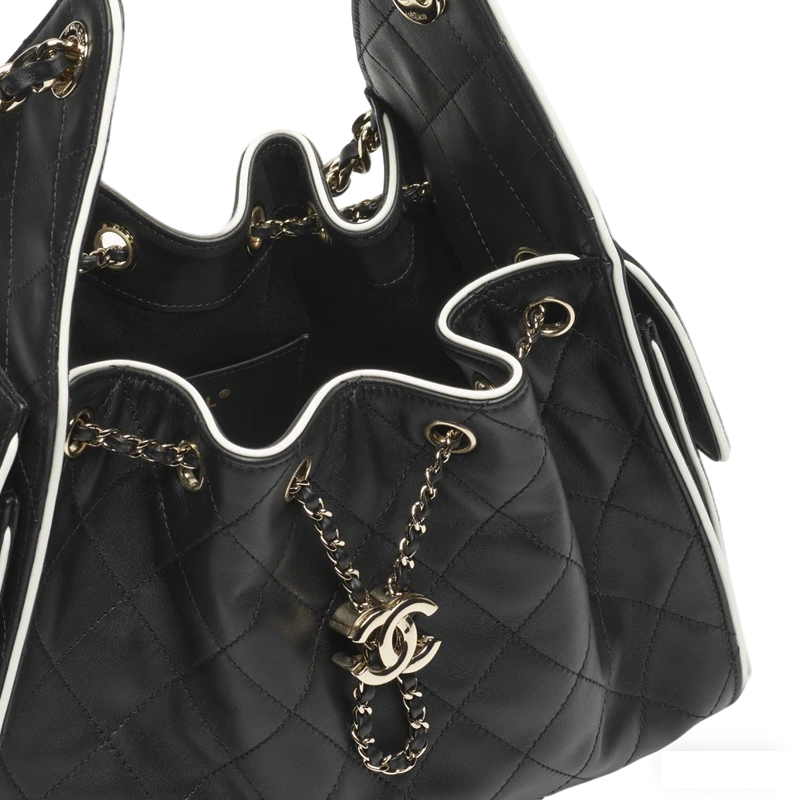 Chanel 25 Small Handbag Black White4 - www.kickbulk.cc