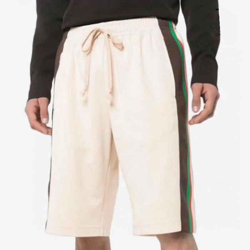 Gucci Red Green Webbing Shorts Apricot Color 4 - www.kickbulk.cc