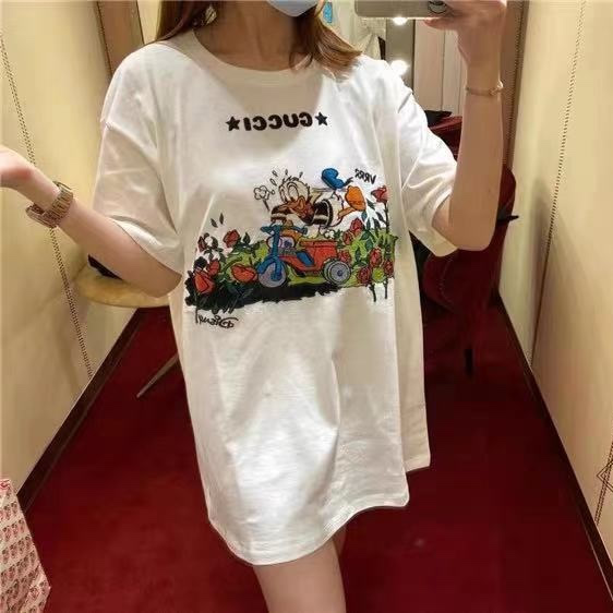 Disney Gucci Donald Duck Embroidery T Shirt 5 - www.kickbulk.cc