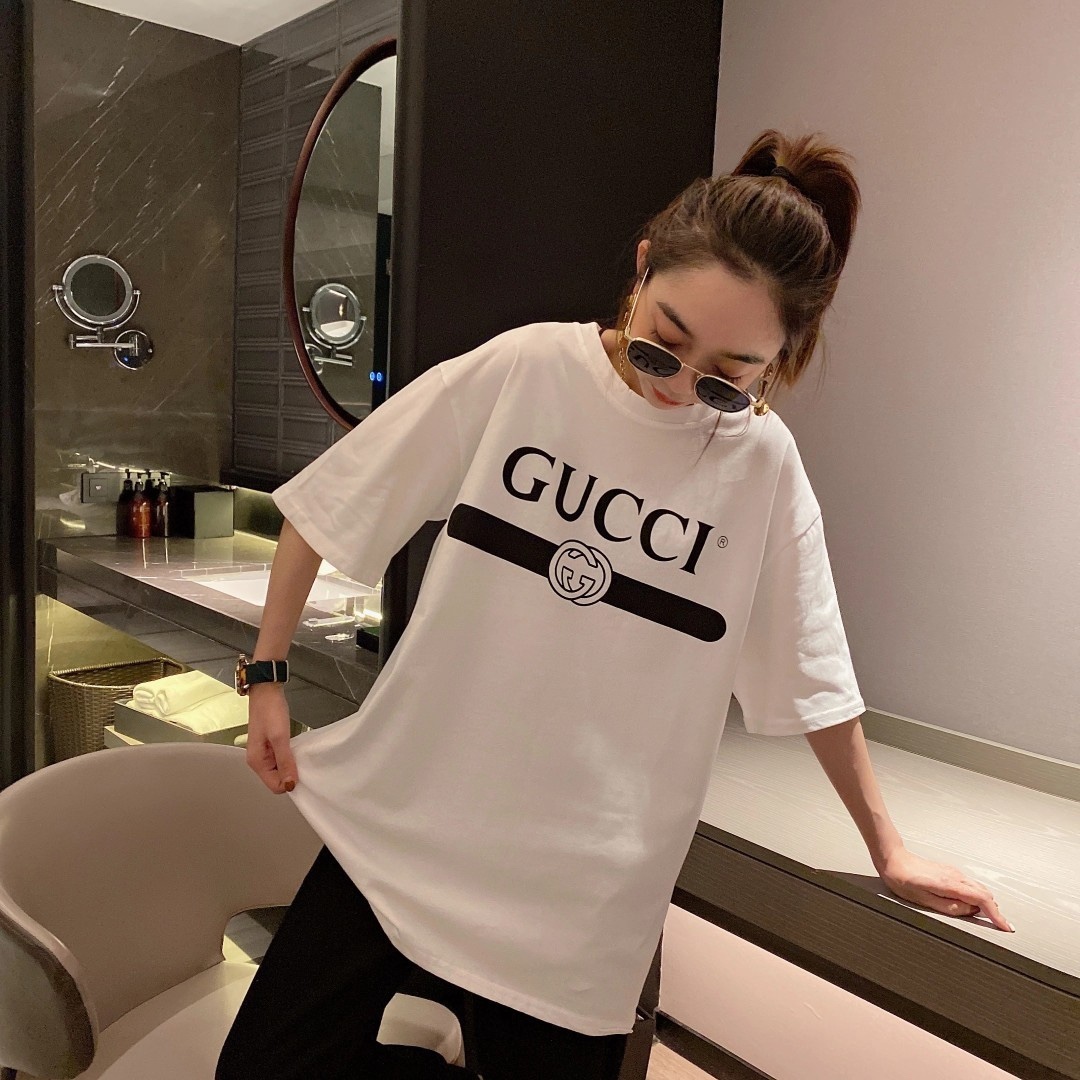 Gucci Black White Crossbar T Shirt Printing Pure Cotton 9 - www.kickbulk.cc