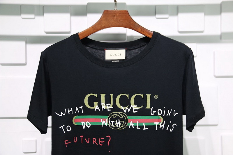 Gucci T Shirt Signature Graffiti Pure Cotton White Black 6 - www.kickbulk.cc