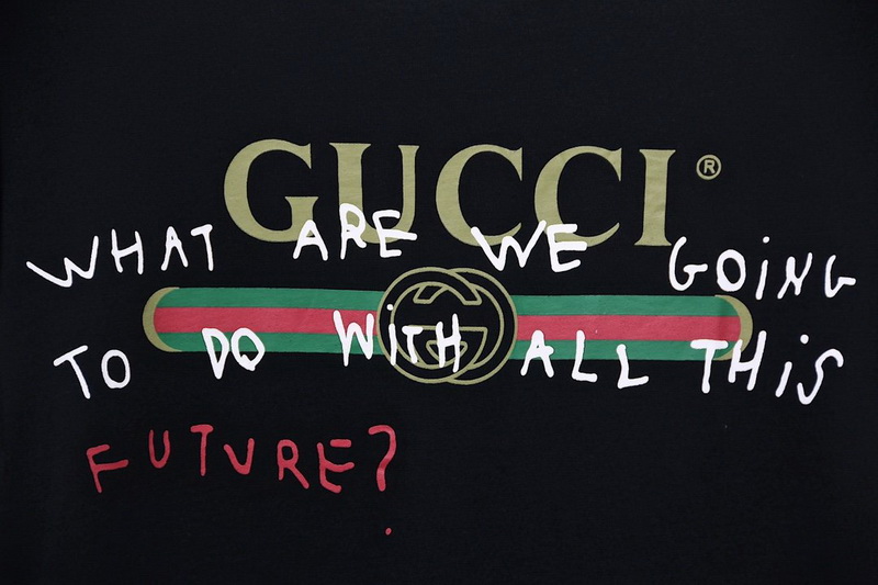 Gucci T Shirt Signature Graffiti Pure Cotton White Black 9 - www.kickbulk.cc