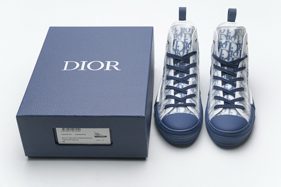 Dior B23 Ht Oblique Transparency High T00962h565 White Blue 7 - www.kickbulk.cc