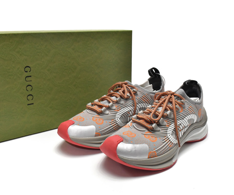 Gucci Run Sneakers Grey Red 680900 Uf310 1270 8 - www.kickbulk.cc