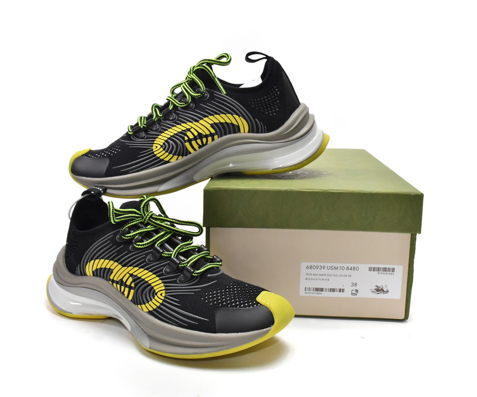 Gucci Run Sneakers Black Yellow 680939 Usm10 8480 6 - www.kickbulk.cc