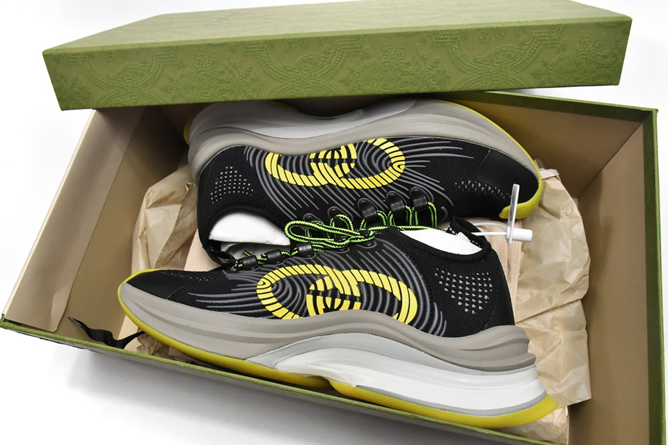 Gucci Run Sneakers Black Yellow 680939 Usm10 8480 8 - www.kickbulk.cc