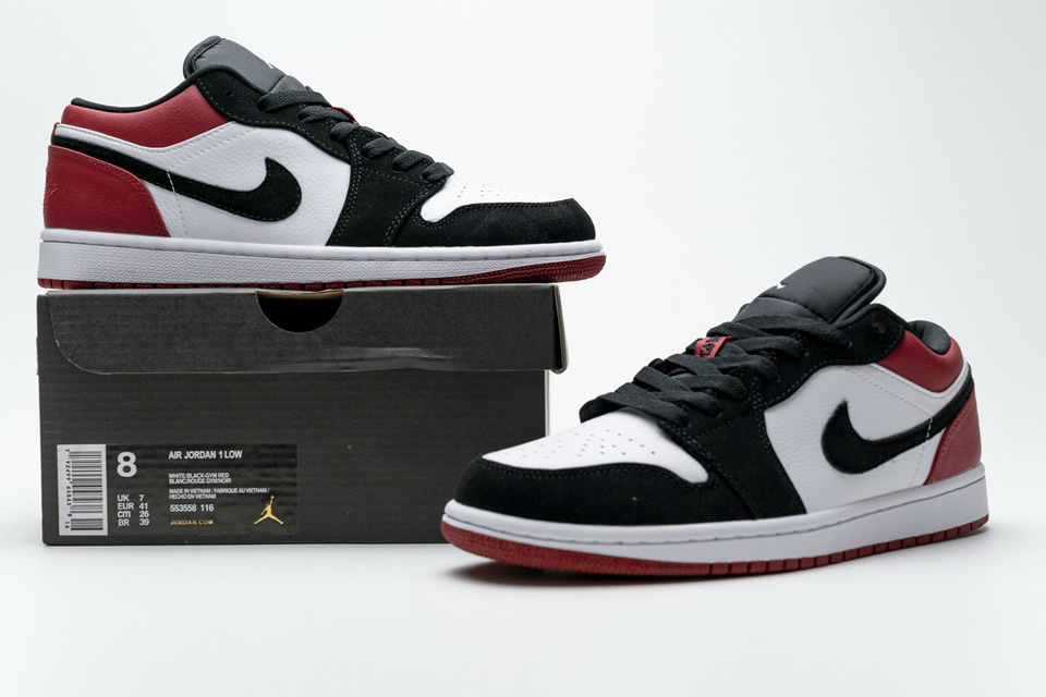 Nike Air Jordan 1 Low Black Toe 553558 116 3 - www.kickbulk.cc