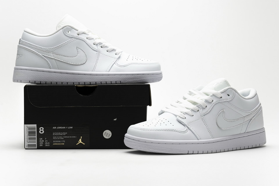 Air Jordan 1 Retro Low Pure Platinum 553558 170 6 - www.kickbulk.cc