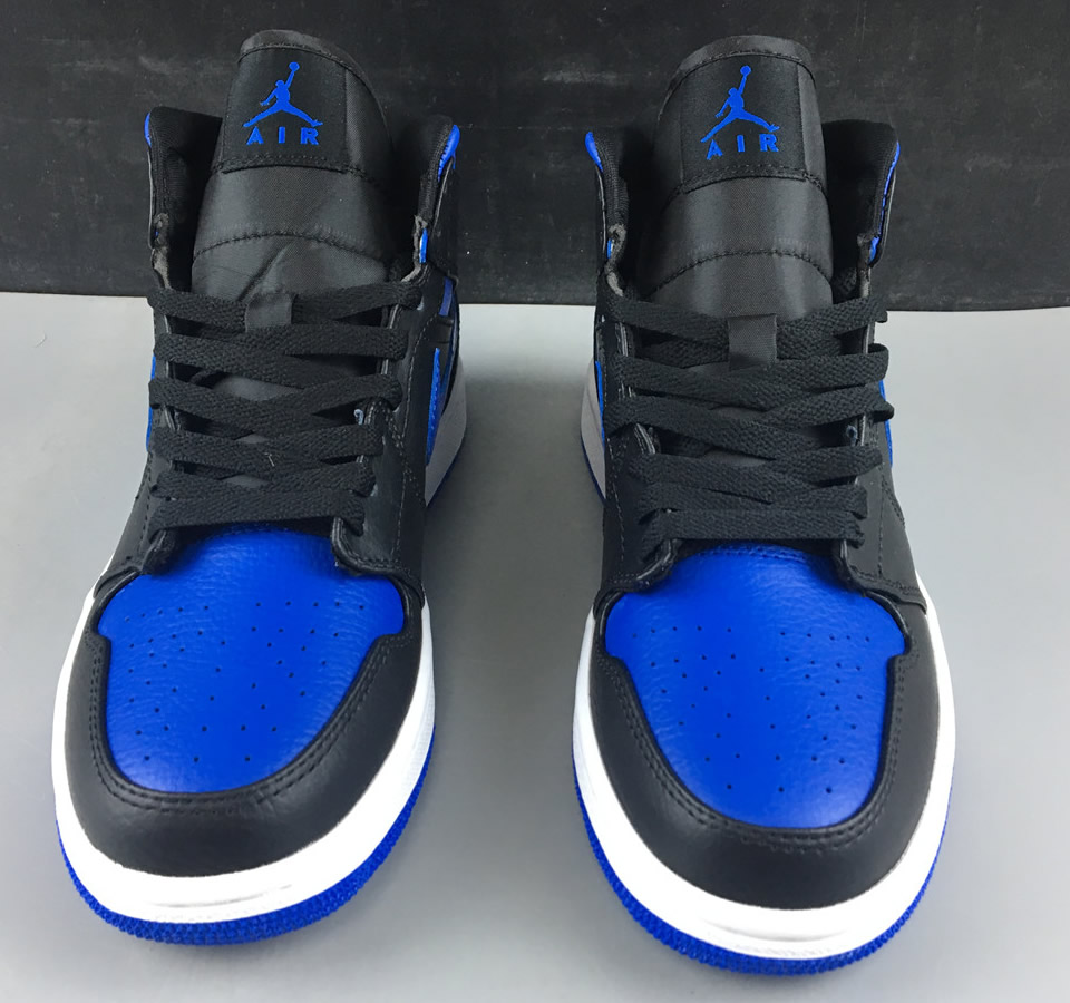 Air Jordan 1 Mid Black Hyper Royal 554724 068 21 - www.kickbulk.cc