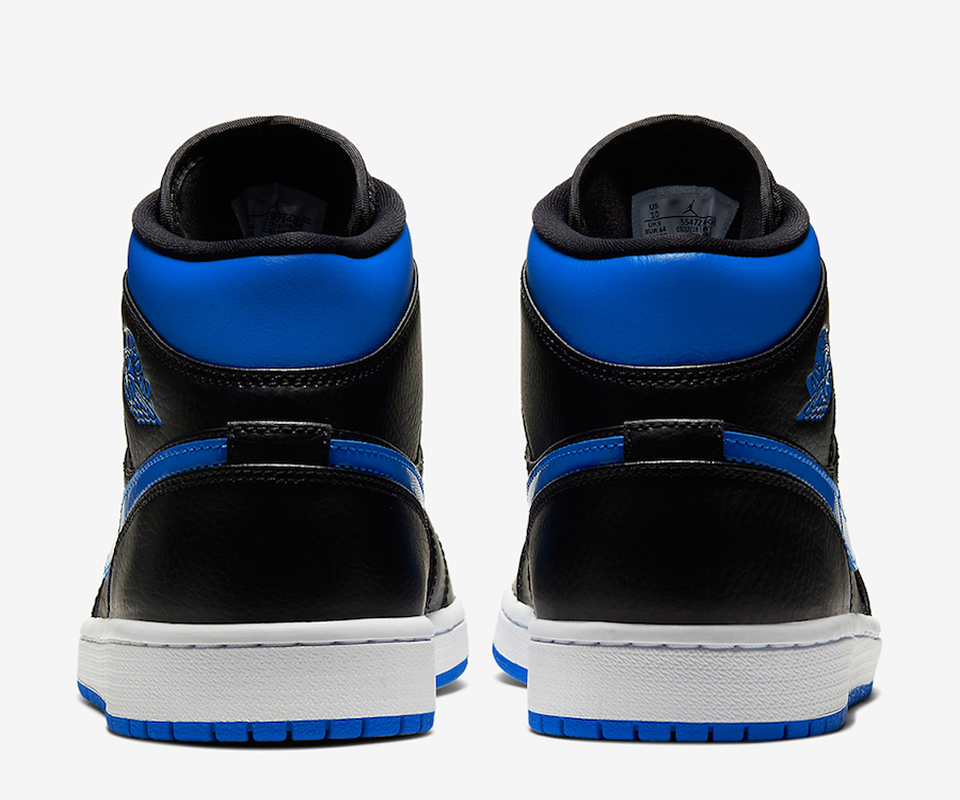 Air Jordan 1 Mid Black Hyper Royal 554724 068 3 - www.kickbulk.cc