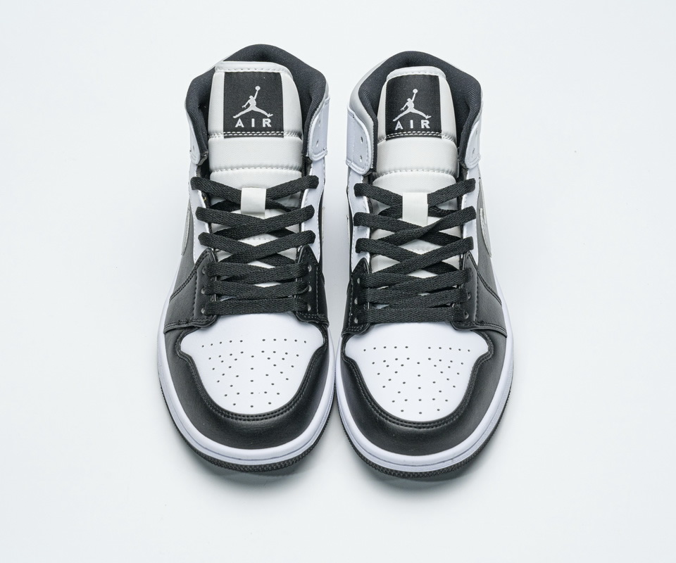 Nike Air Jordan 1 Mid White Shadow Black 554724 073 2 - www.kickbulk.cc