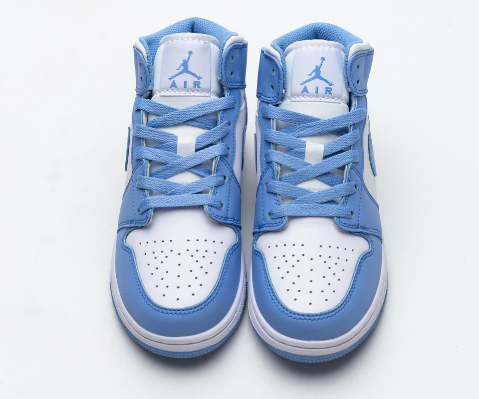 Nike Air Jordan 1 Retro Mid Unc University Blue 554724 106 2 - www.kickbulk.cc