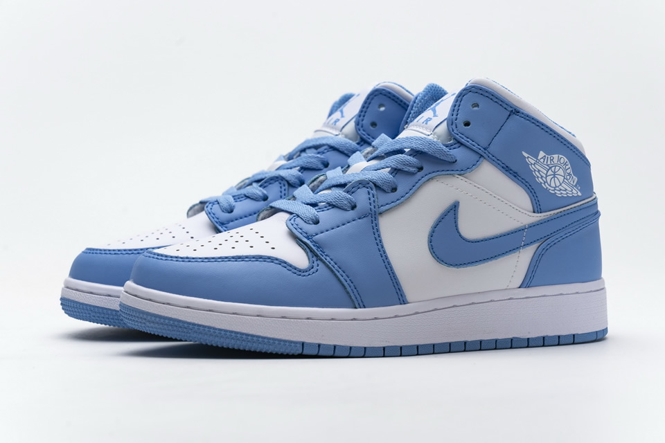 Nike Air Jordan 1 Retro Mid Unc University Blue 554724 106 5 - www.kickbulk.cc