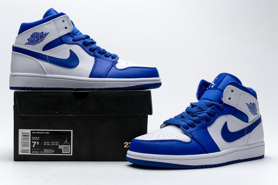 Nike Air Jordan 1 Mid Hyper Royal 554724 114 3 - www.kickbulk.cc