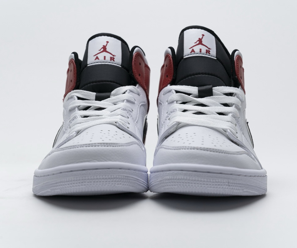 Nike Air Jordan 1 Mid White Black Gym Red 554724 116 6 - www.kickbulk.cc