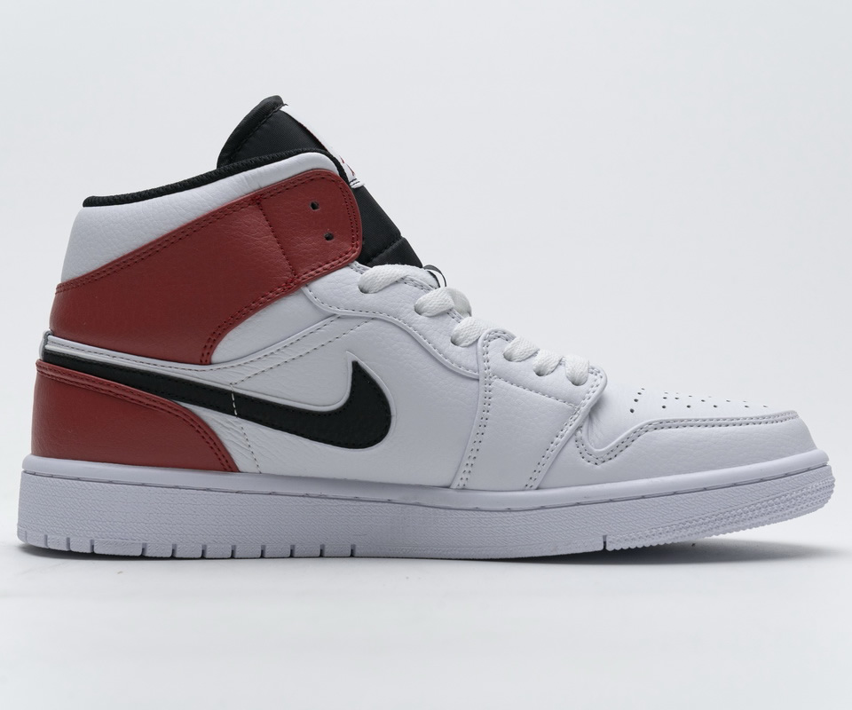 Nike Air Jordan 1 Mid White Black Gym Red 554724 116 8 - www.kickbulk.cc