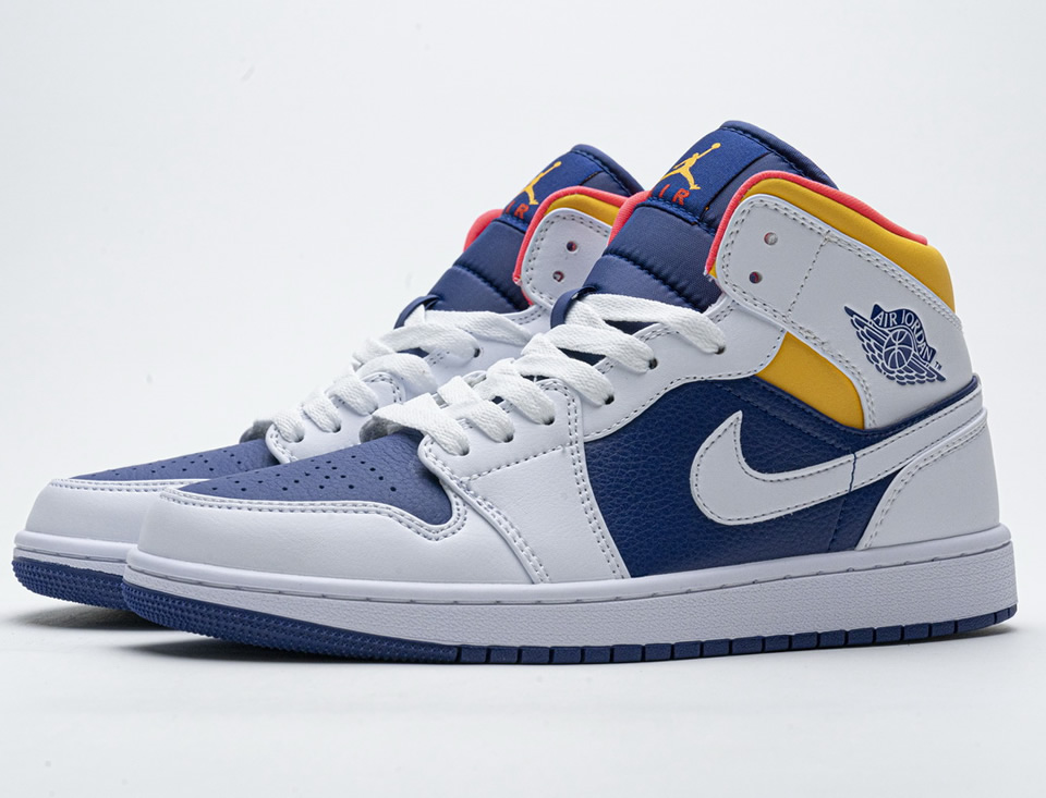 Nike Air Jordan 1 Mid Royal Blue Laser Orange 554724 131 5 - www.kickbulk.cc