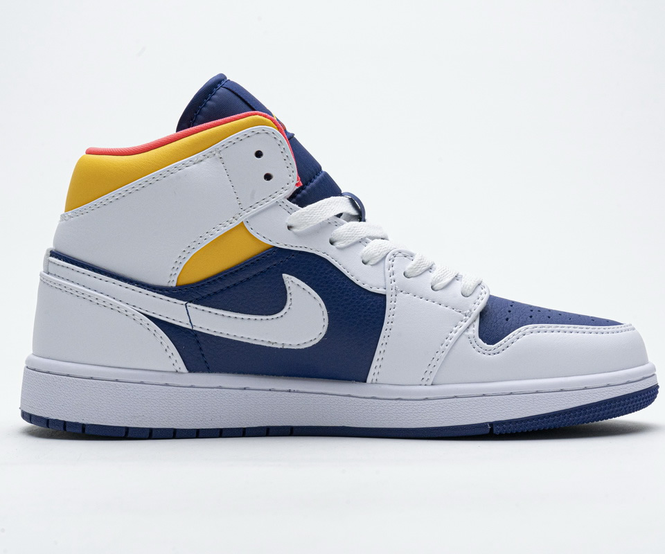 Nike Air Jordan 1 Mid Royal Blue Laser Orange 554724 131 8 - www.kickbulk.cc