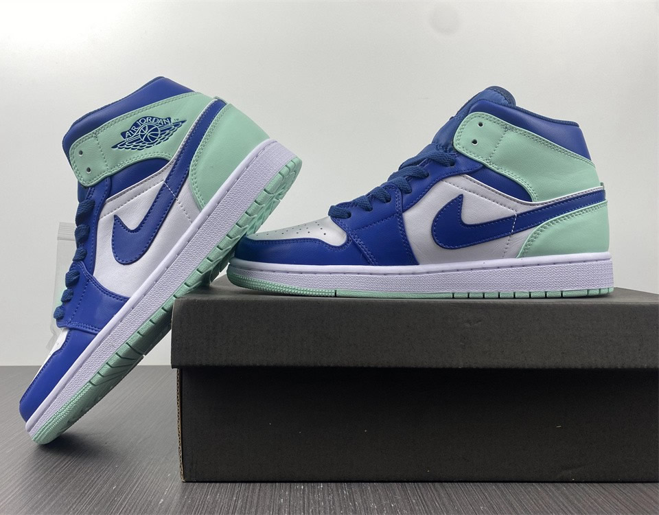 Air Jordan 1 Mid Blue Mint 554724 413 11 - www.kickbulk.cc