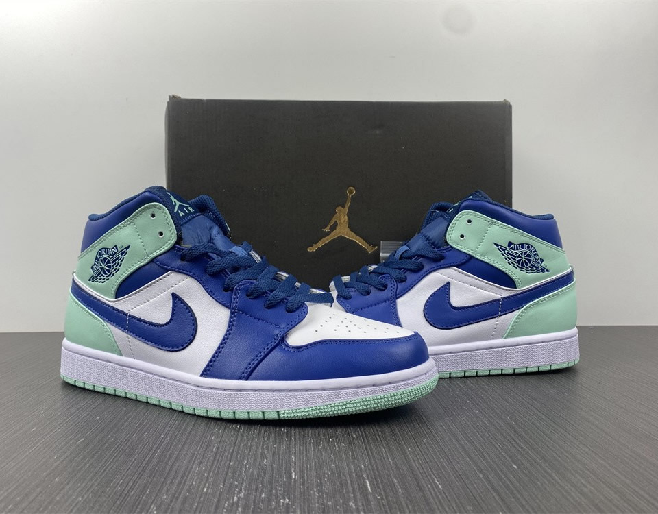 Air Jordan 1 Mid Blue Mint 554724 413 12 - www.kickbulk.cc