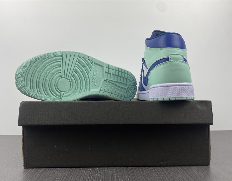 Air Jordan 1 Mid Blue Mint 554724 413 13 - www.kickbulk.cc