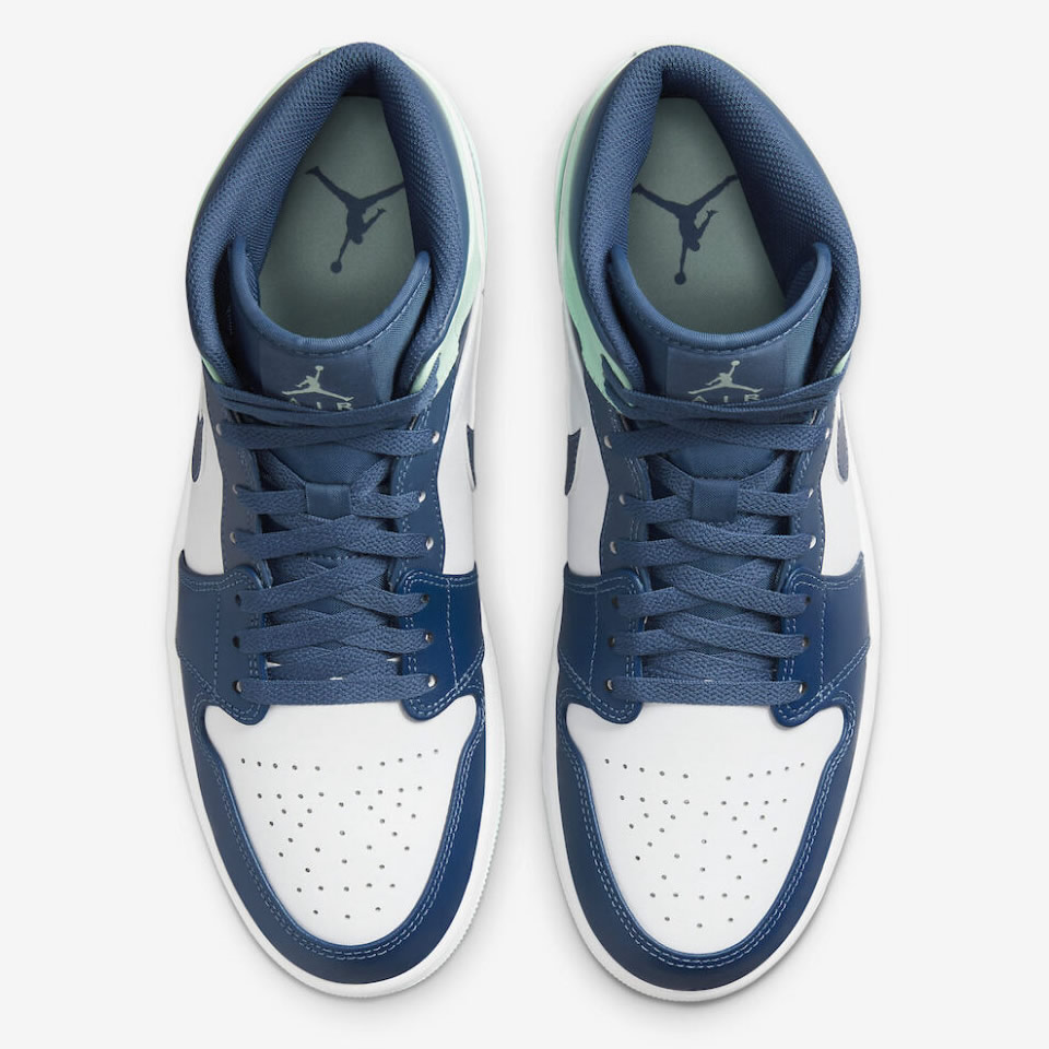 Air Jordan 1 Mid Blue Mint 554724 413 2 - www.kickbulk.cc