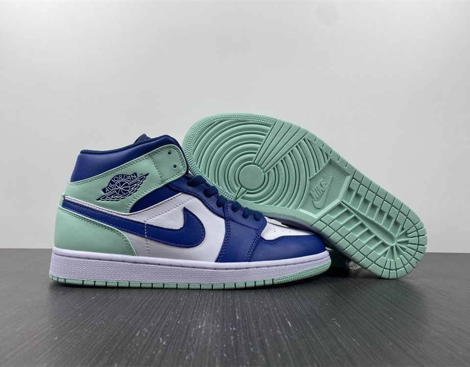 Air Jordan 1 Mid Blue Mint 554724 413 8 - www.kickbulk.cc