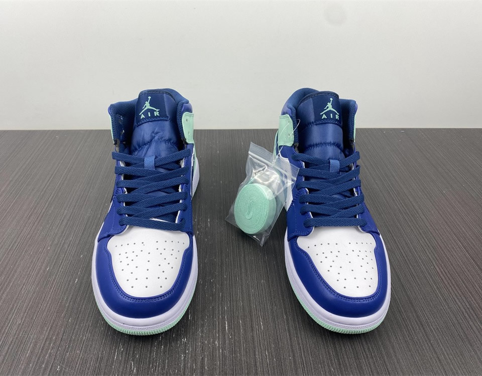 Air Jordan 1 Mid Blue Mint 554724 413 9 - www.kickbulk.cc