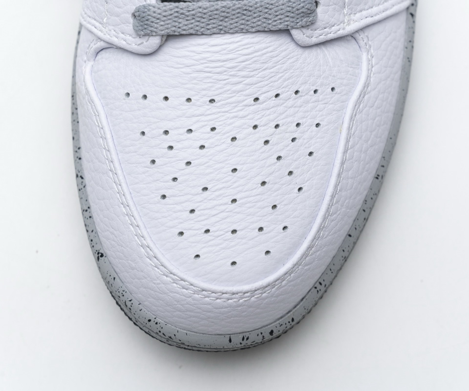 Nike Air Jordan 1 Mid Gs White Cement 554725 115 12 - www.kickbulk.cc