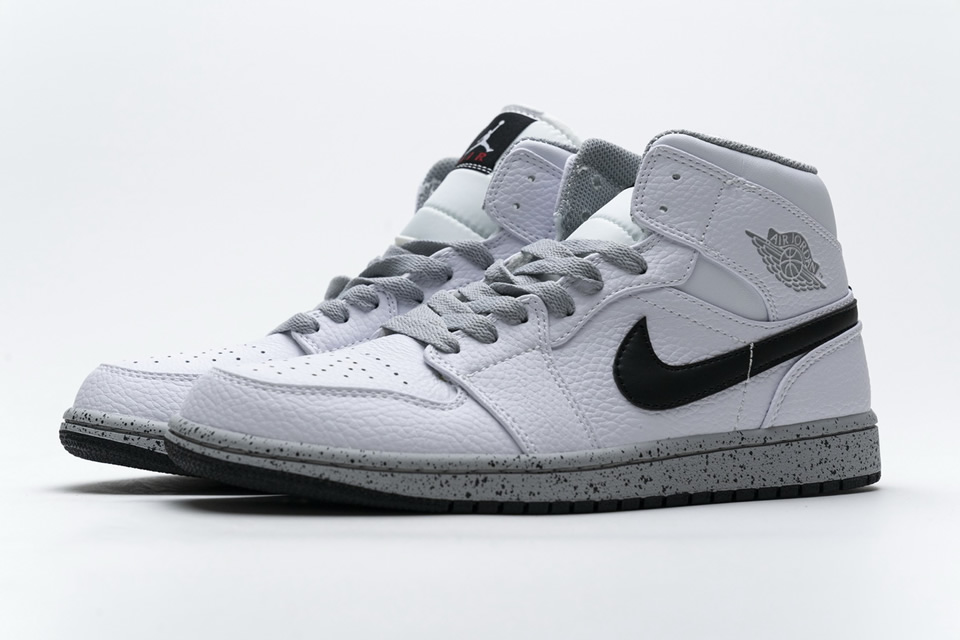 Nike Air Jordan 1 Mid Gs White Cement 554725 115 5 - www.kickbulk.cc