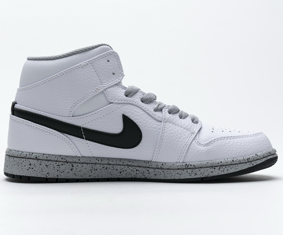 Nike Air Jordan 1 Mid Gs White Cement 554725 115 8 - www.kickbulk.cc