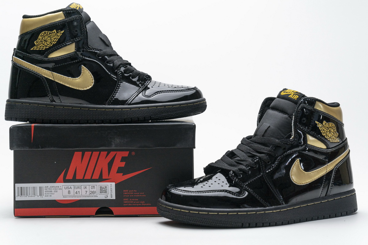 Air Jordan 1 High Og Black Gold Patent Leather New Release Date 555088 032 8 - www.kickbulk.cc