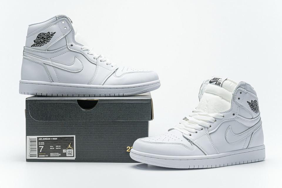 Nike Air Jordan 1 High All White 555088 111 3 - www.kickbulk.cc