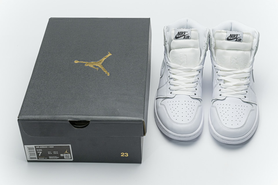 Nike Air Jordan 1 High All White 555088 111 7 - www.kickbulk.cc