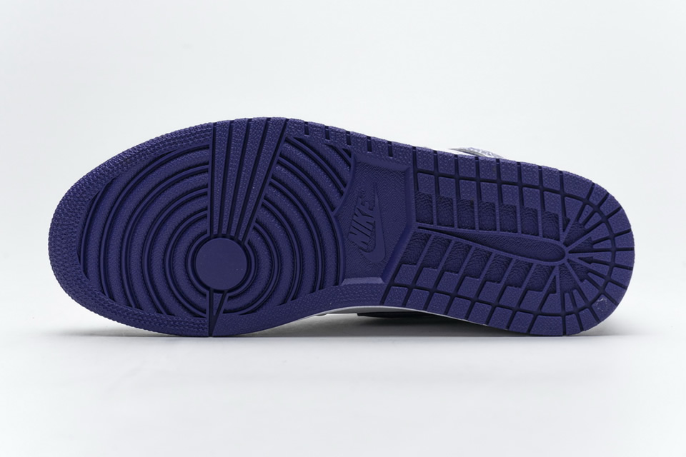 Nike Air Jordan 1 Retro High Og White Purple 555088 115 9 - www.kickbulk.cc