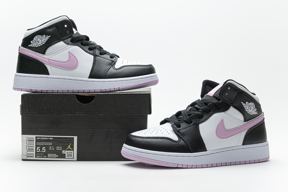 Nike Air Jordan 1 Mid Gs Arctic Pink 555112 103 3 - www.kickbulk.cc