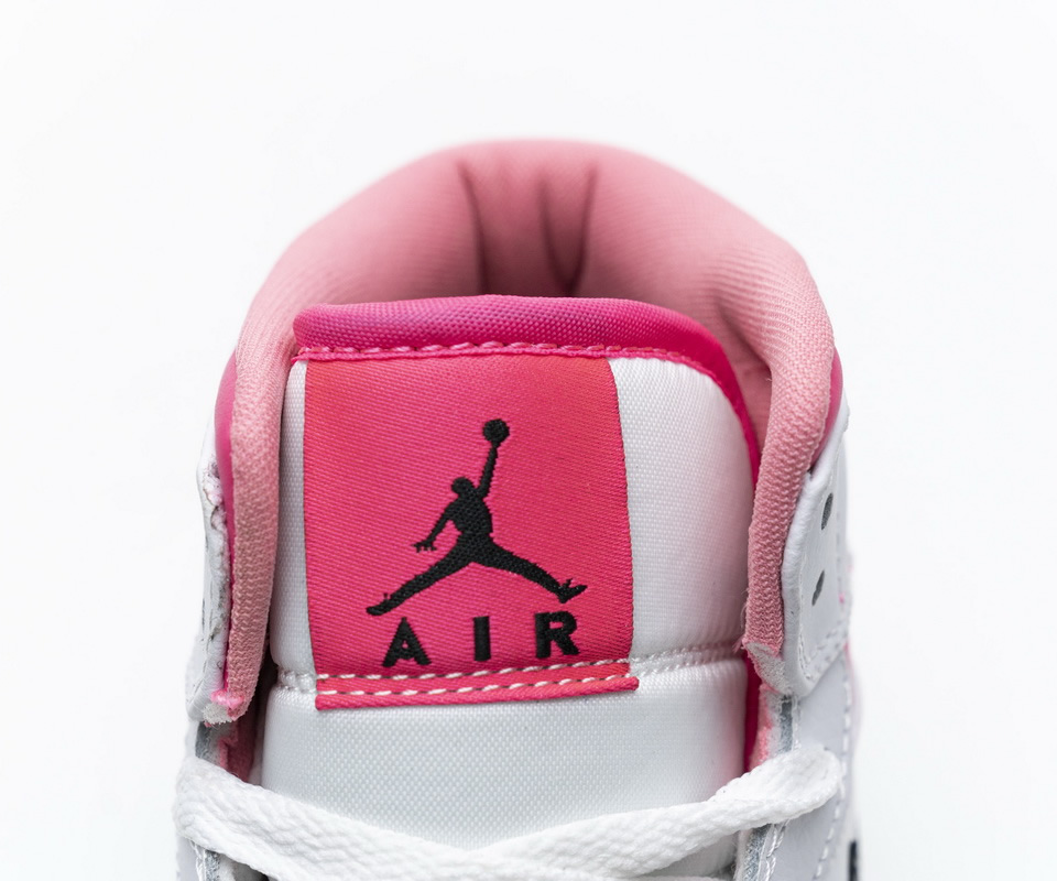 Nike Air Jordan 1 Mid White Black Hyper Pink 555112 106 10 - www.kickbulk.cc