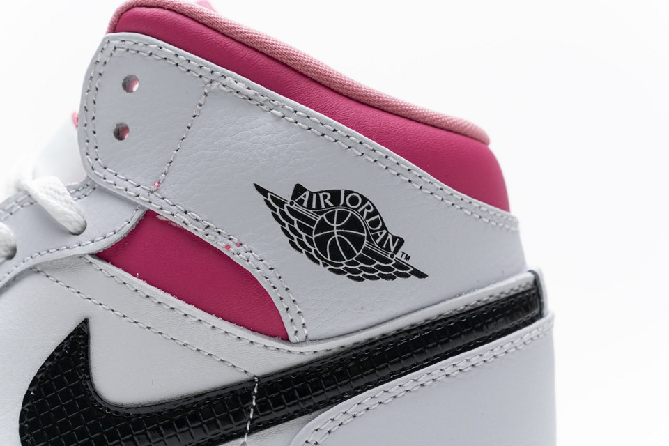 Nike Air Jordan 1 Mid White Black Hyper Pink 555112 106 16 - www.kickbulk.cc