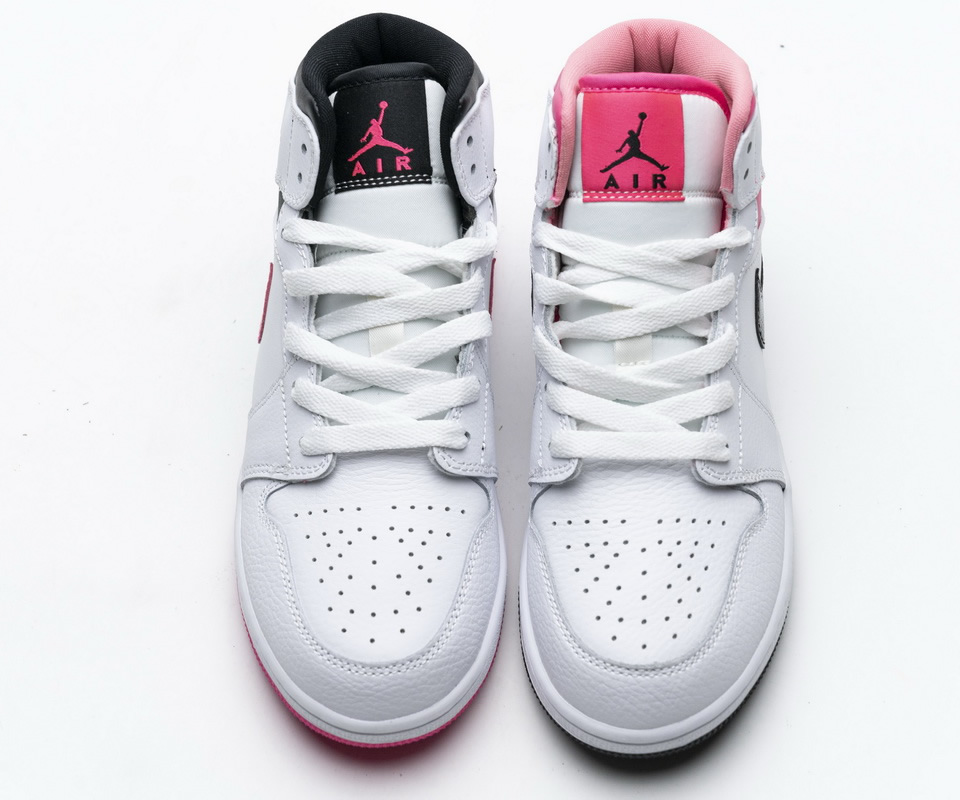 Nike Air Jordan 1 Mid White Black Hyper Pink 555112 106 2 - www.kickbulk.cc
