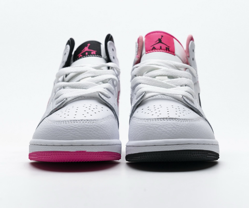 Nike Air Jordan 1 Mid White Black Hyper Pink 555112 106 6 - www.kickbulk.cc