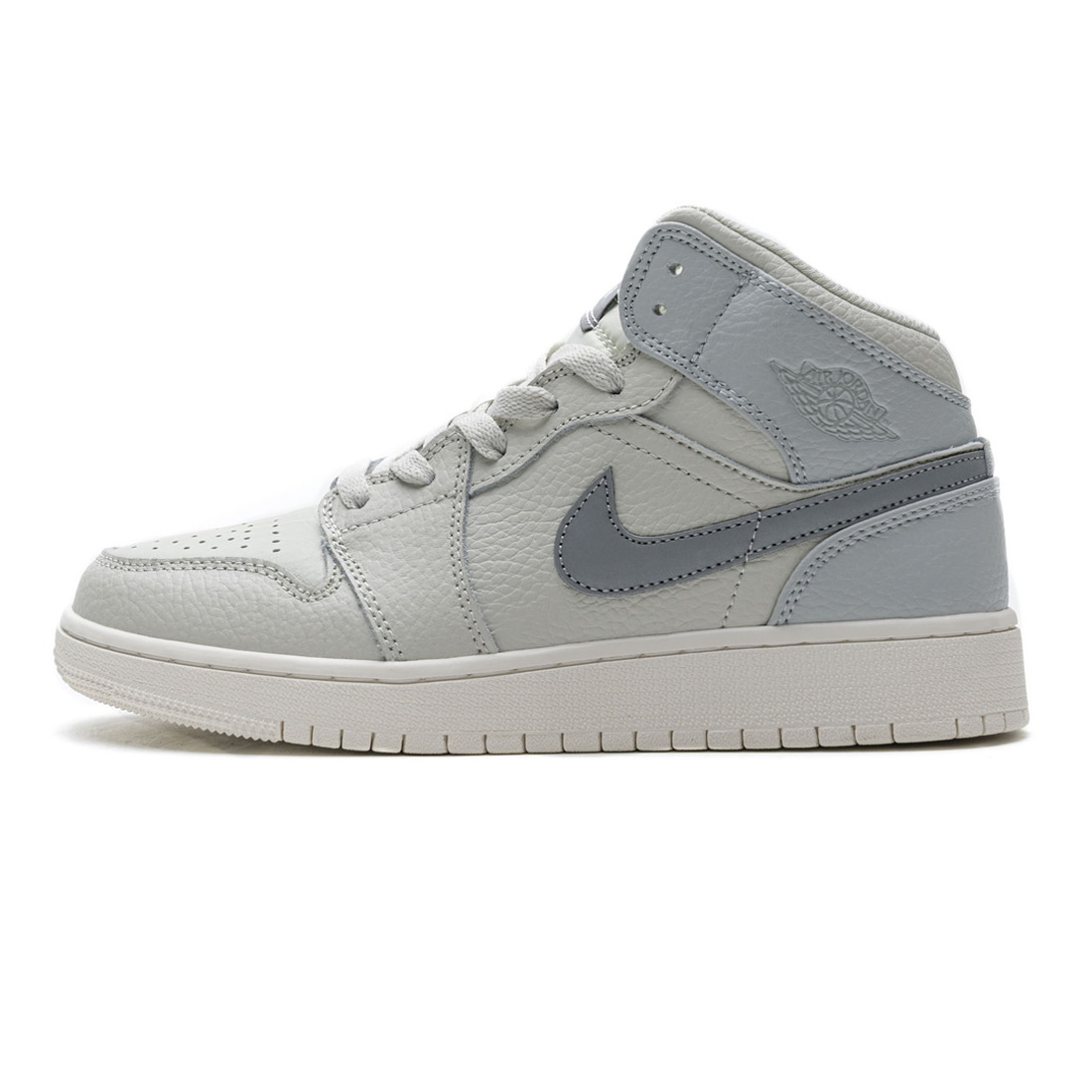 Nike Air Jordan 1 Mid Light Bone Grey 582542 003 1 - www.kickbulk.cc