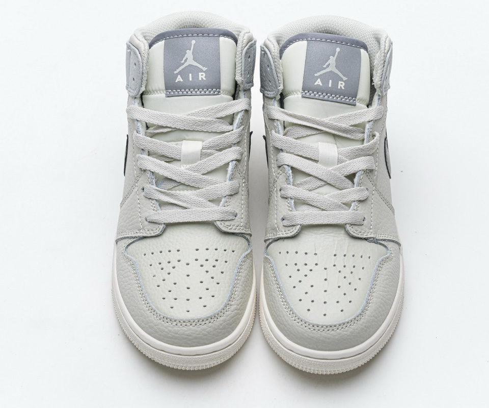 Nike Air Jordan 1 Mid Light Bone Grey 582542 003 2 - www.kickbulk.cc