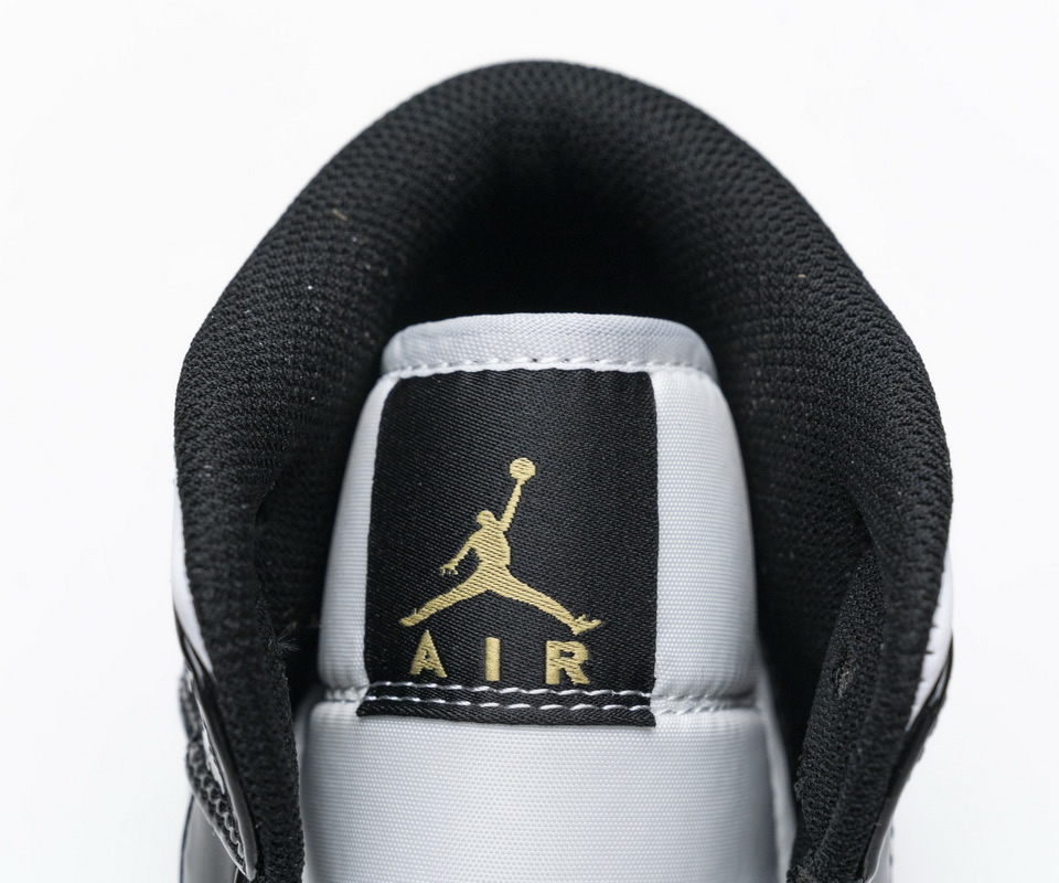 Nike Air Jordan 1 Mid Gold Patent Leather 852542 007 10 - www.kickbulk.cc