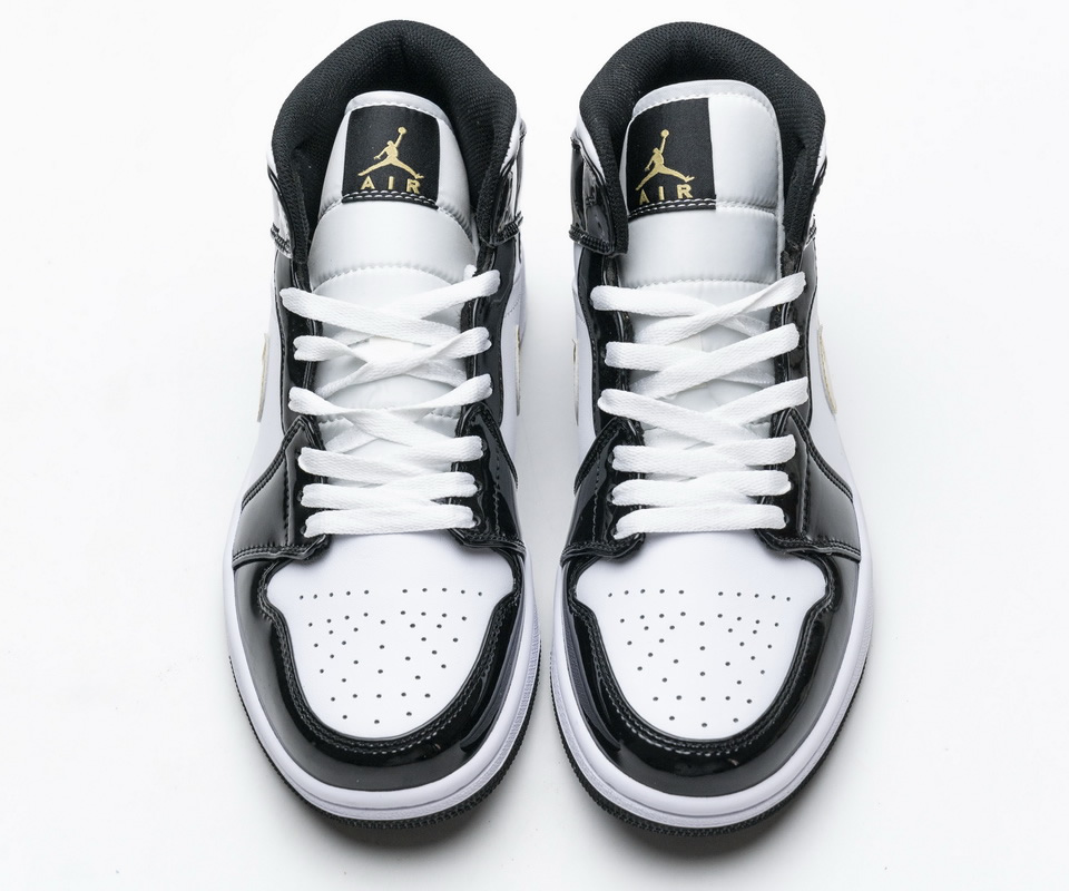 Nike Air Jordan 1 Mid Gold Patent Leather 852542 007 2 - www.kickbulk.cc
