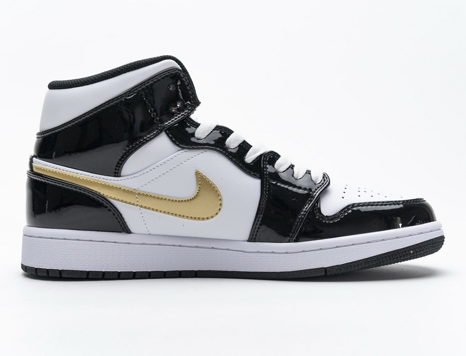 Nike Air Jordan 1 Mid Gold Patent Leather 852542 007 8 - www.kickbulk.cc