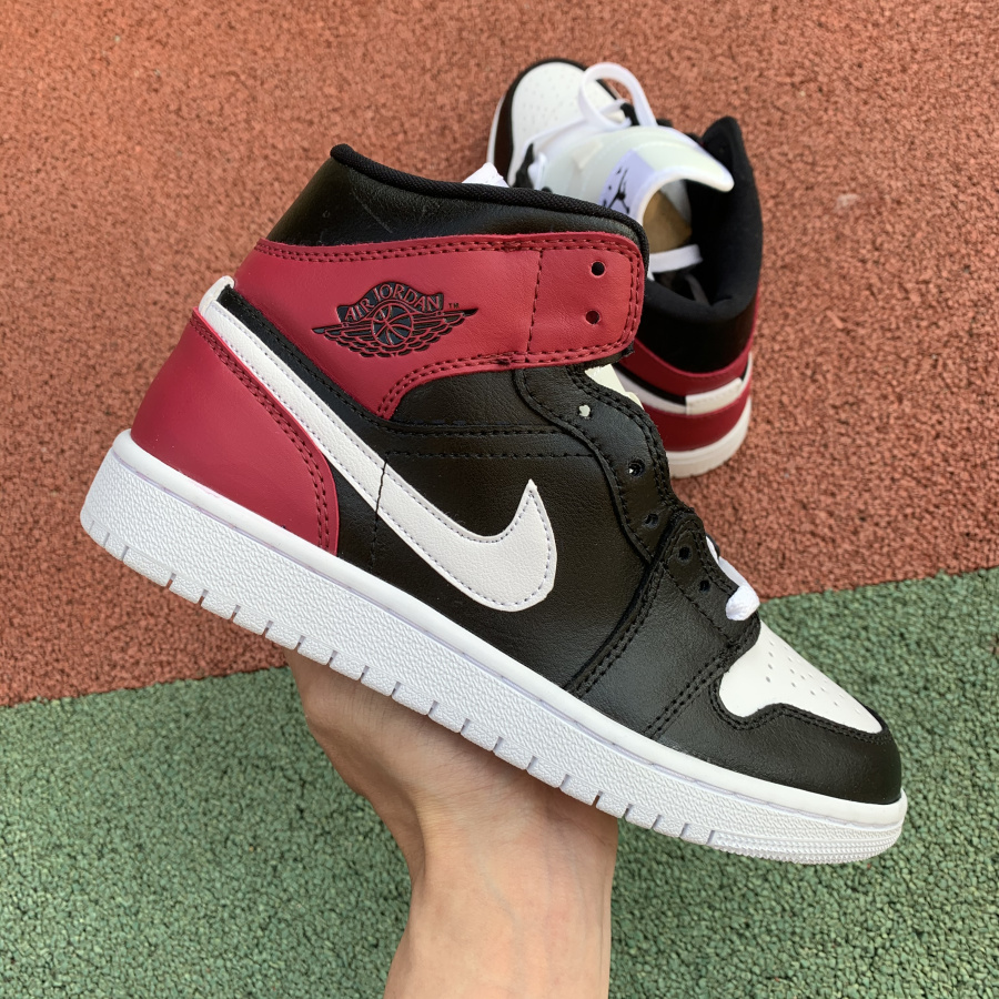 Nike Air Jordan 1 Mid Noble Red Factory Resale Bq6472 016 3 - www.kickbulk.cc