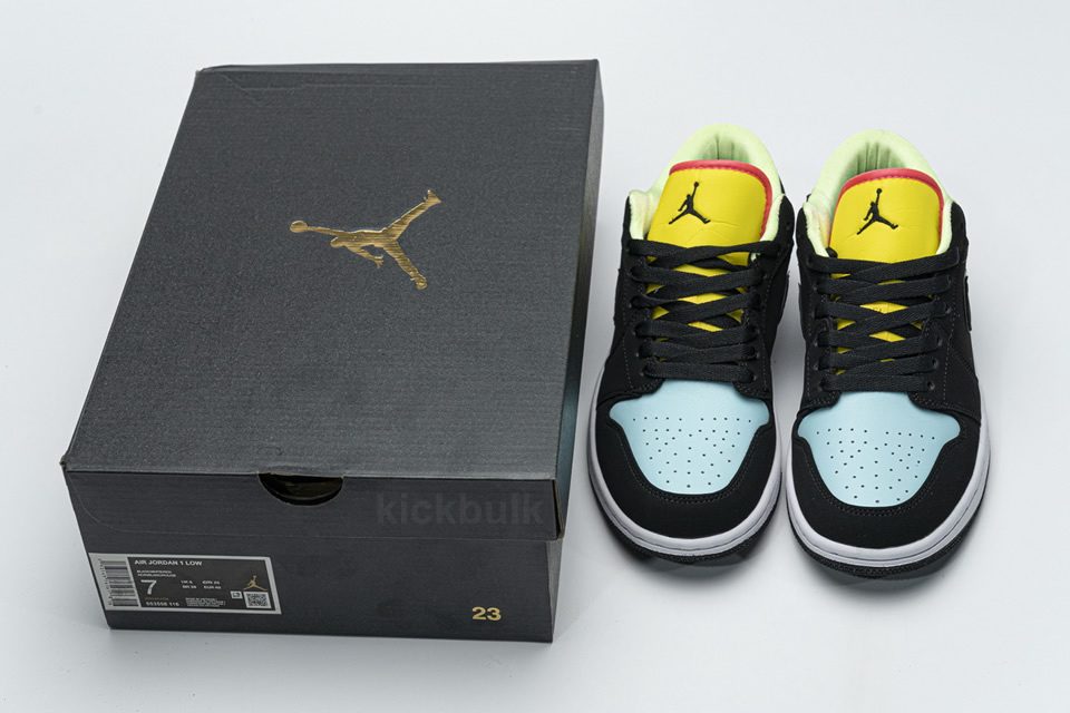 Nike Air Jordan 1 Low Black Yellow Blue Ck3022 013 4 - www.kickbulk.cc