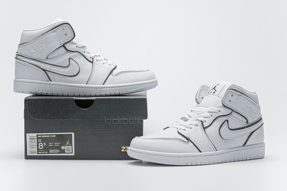 Nike Air Jordan 1 Mid Iridescent Reflective White Ck6587 100 3 - www.kickbulk.cc