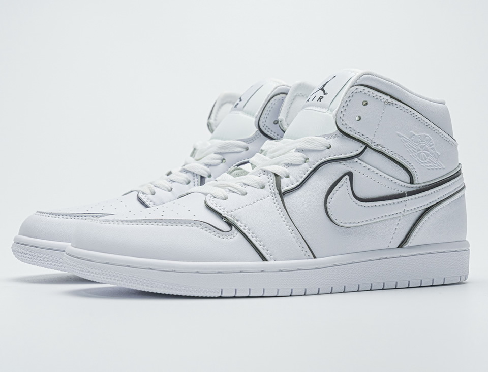 Nike Air Jordan 1 Mid Iridescent Reflective White Ck6587 100 4 - www.kickbulk.cc